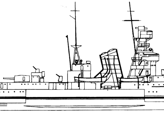 Cruiser China - ROCN Ning Hai 1932 [Light Cruiser] - drawings, dimensions, pictures